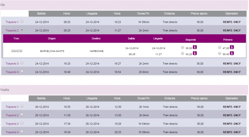 Железнодорожное сообщение в Испании: (RENFE и FEVE): расписание, тарифы, билеты - Архив 2