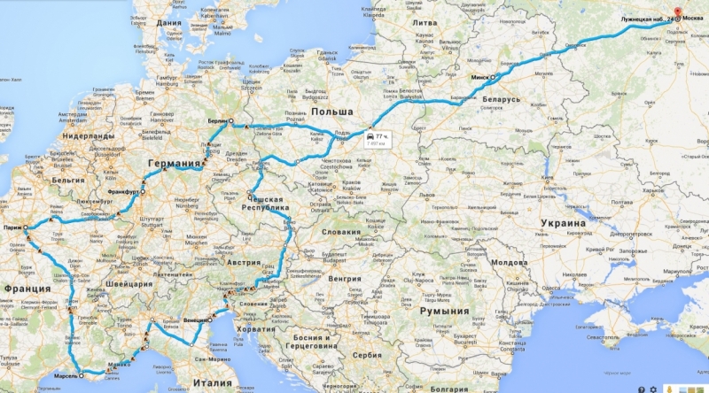 Путешествие в Европу на авто 02.01.2015-25.01.2015