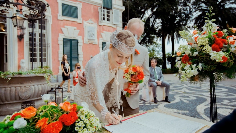 Наша свадьба на вилле у моря в Италии.