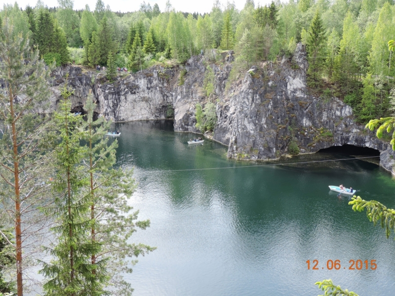 Рускеала- горный парк Карелии, координаты: N 61° 56.667, E 30° 34.867