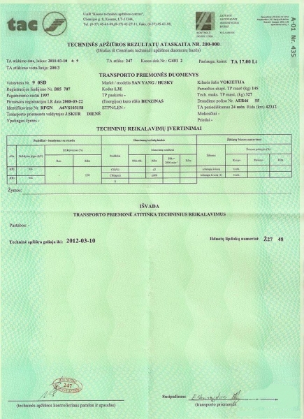 Регистрация автомобиля в Литве