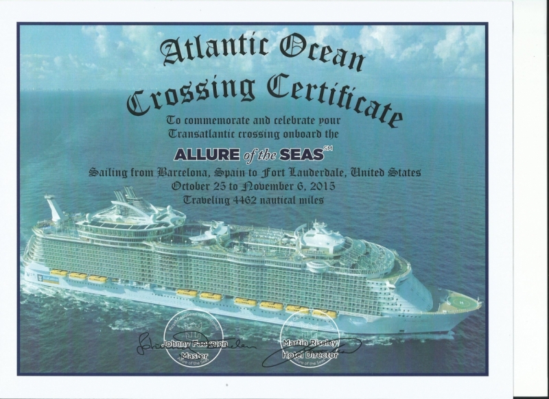 Трансатлантический круиз с видео Allure of the Seas 25.10.15