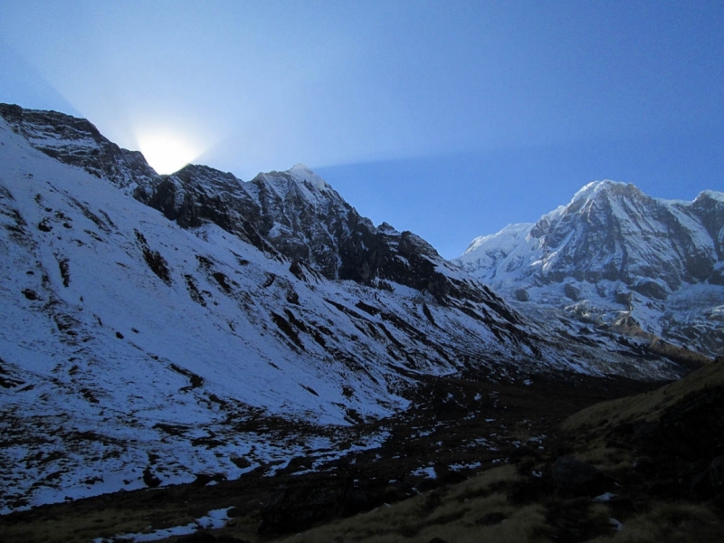Повезло с погодой в ноябре 2015 на треке к АВС. Фотоотчет.