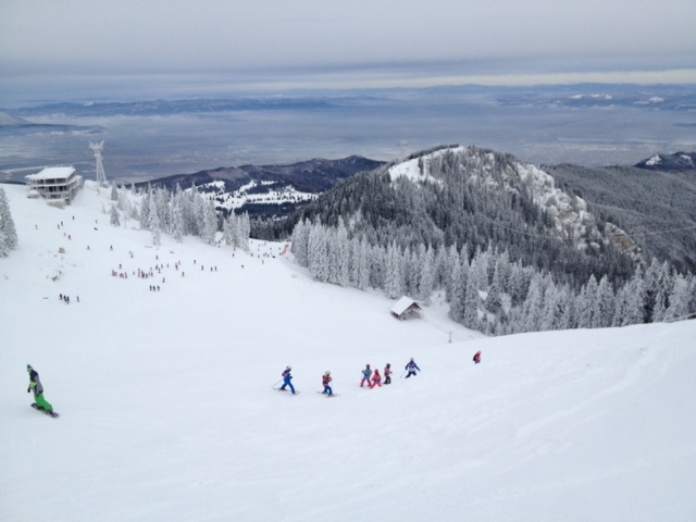 Зима в Европе с лыжами