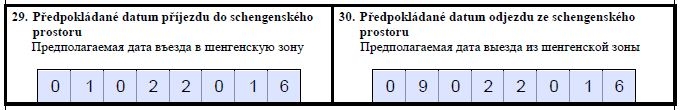 Заполнение анкеты на визу в Чехию
