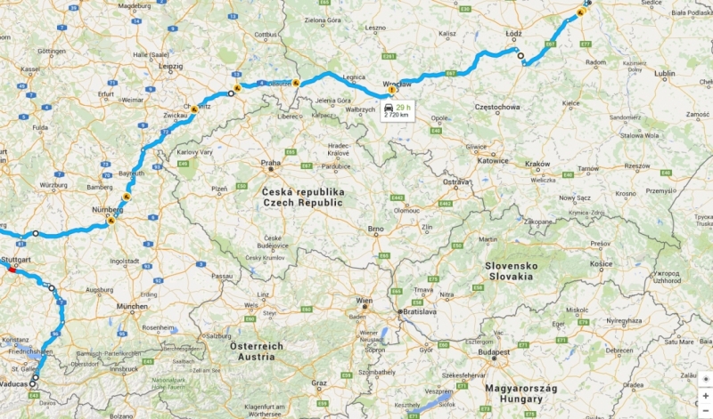 Европа 2015 : Латвия, Литва, Польша, Германия, Австрия, Лихтенштейн, Люксембург