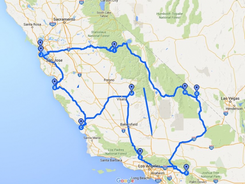 Круговое путешествие по Калифорнии - осень 2014