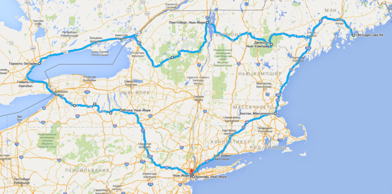 Путешествие по северо-востоку Америки, лето 2016
