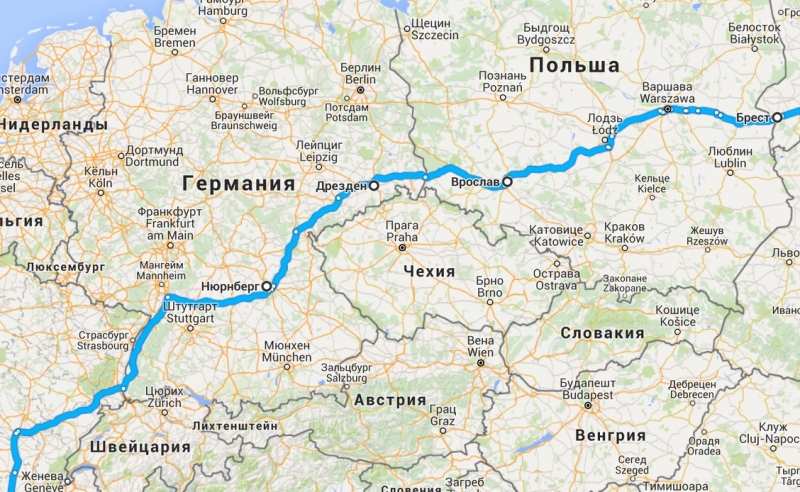 Москва - Барселона. Цель - быстро доехать.