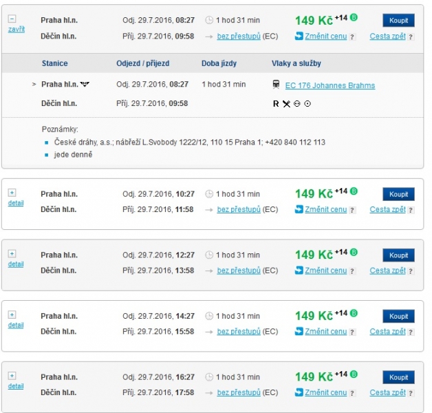 Железные дороги Чехии (cd.cz): поезда, маршруты, билеты,
