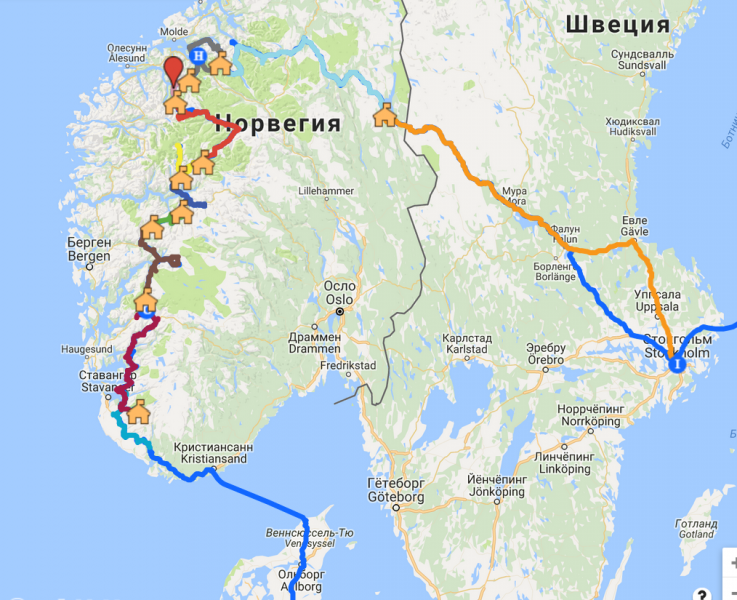 Норвегия в июле 2016 - соло на авто с палаткой