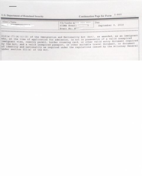 Отказ во въезде и депортация из США. INA 212(а)(7)(А)(i)(I)