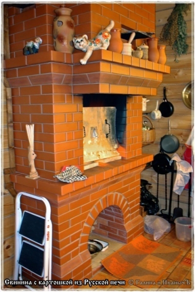 Свинина с картошкой из Русской печи