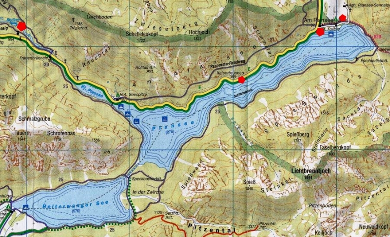 2016, окт. Тироль. Долина Tannheimer + Ройтте (4 подъемника, 5 озер, 1 водопад). Без а/м
