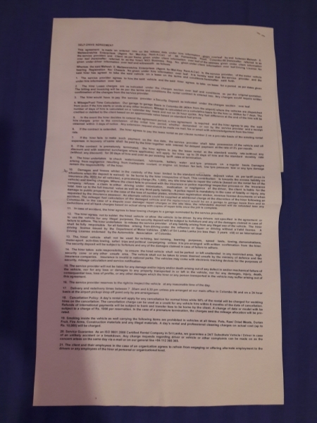 Аренда автомобиля на Шри-Ланке