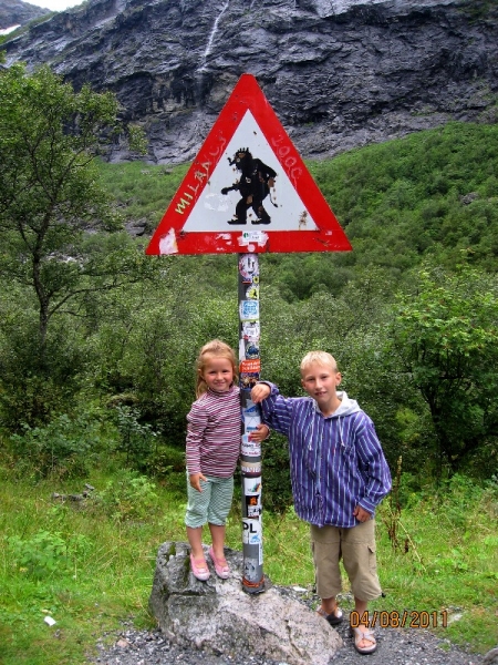 Дети (4 и 8 лет) в гостях у троллей дождливым летом 2011