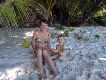 На лучшем сейшельском пляже