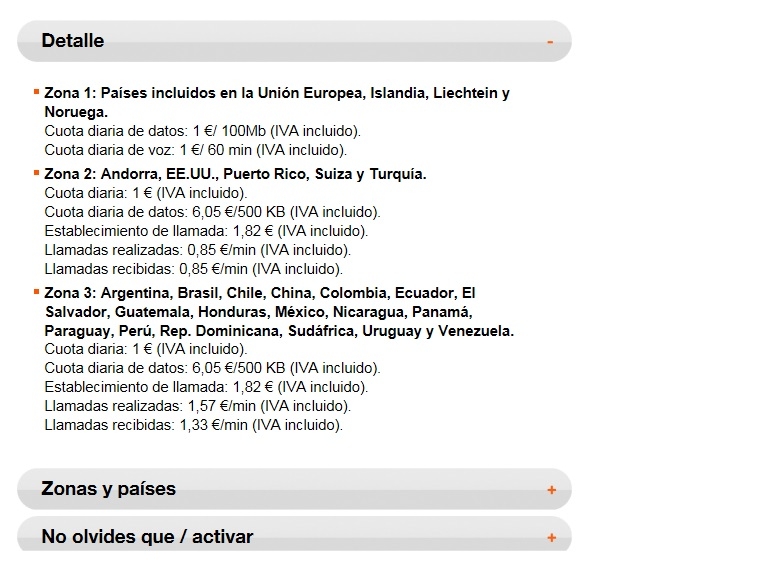 Испанская симкарта Orange  - использование в Европе