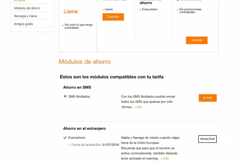 Испанская симкарта Orange  - использование в Европе