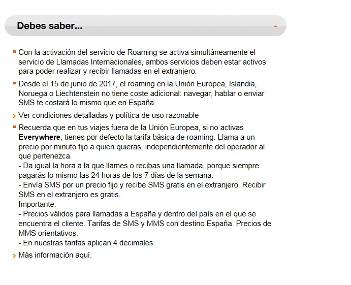Испанская симкарта Orange  - использование в Европе