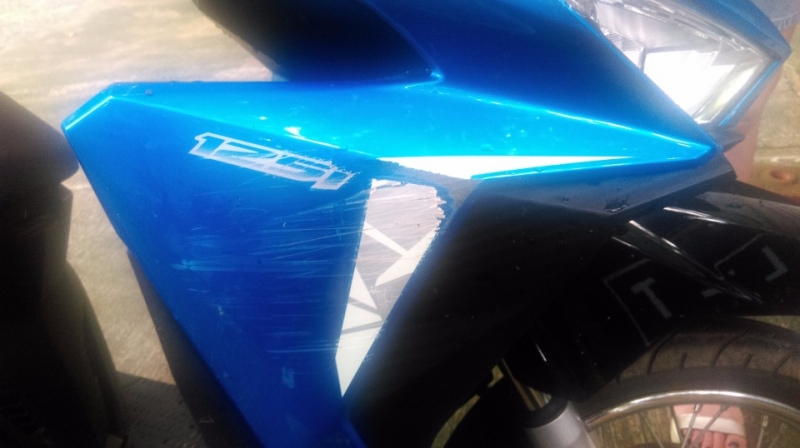 Авария на арендованном мотобайке