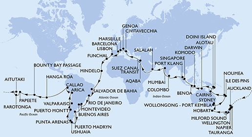 Интересные маршруты морских круизов