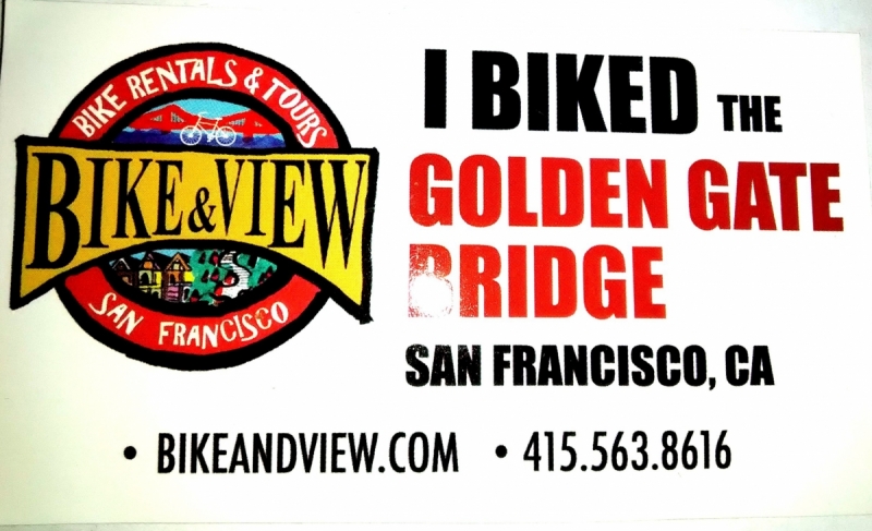 Мост "Золотые ворота" в Сан-Франциско на велосипеде