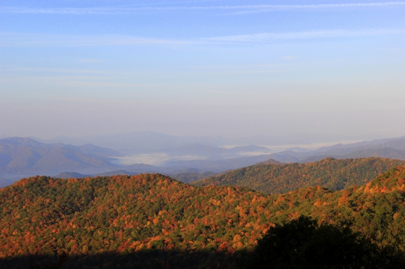 Осень в золоте и багрянце не стеснялась восхищать. Blue Ridge Parkway. 18-22 октября 2016 года.