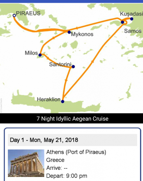 Круиз на Celestyal Crystal (Восточное Средиземноморье) с 21.05.2018 по 28.05.2018