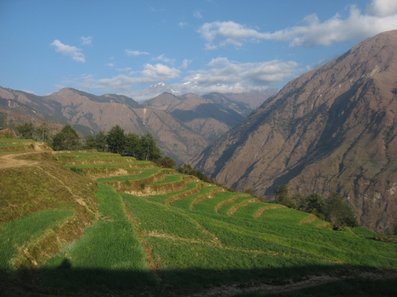 От Татопани к Татопани с видом на Ганеш химал
