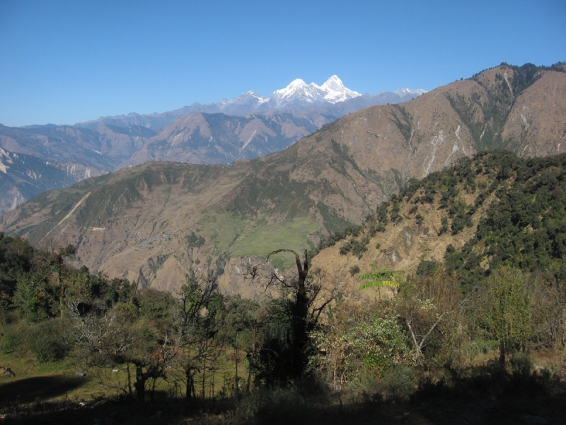 От Татопани к Татопани с видом на Ганеш химал