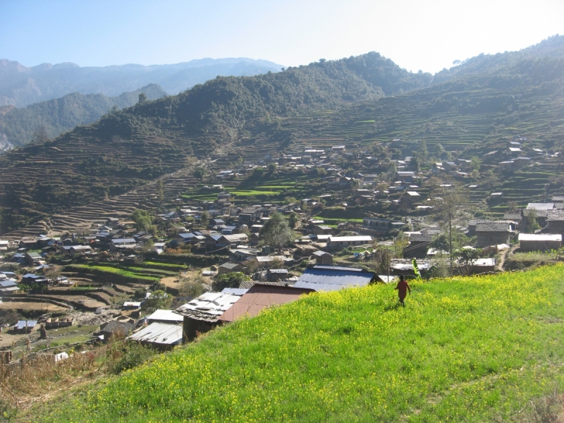 От Татопани к Татопани с видом на Ганеш химал