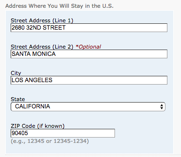 Заполнение анкеты на визу США (DS-160) для мужчин