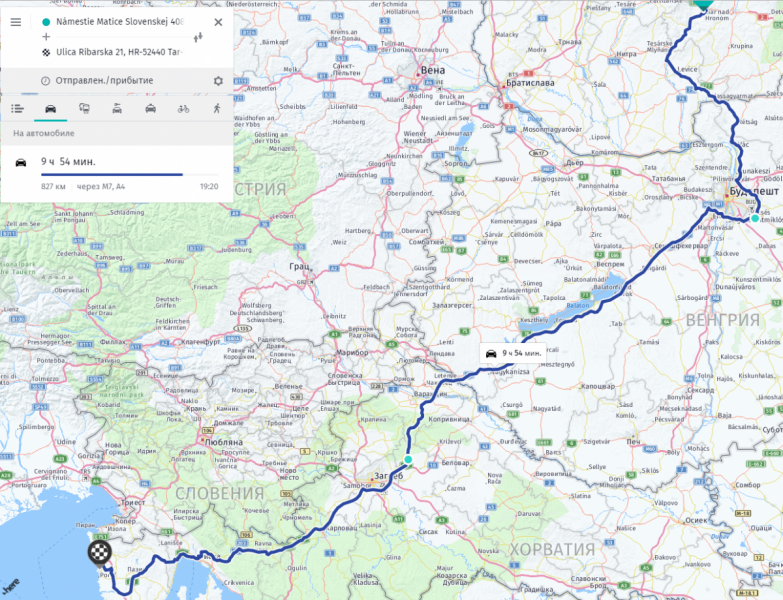 На авто из Калининграда в Пореч