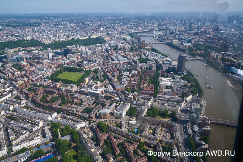 Над Лондоном на вертолете