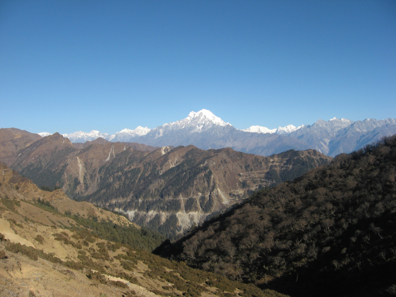 От Татопани к Татопани с видом на Ганеш химал