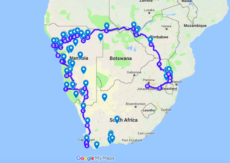 Отчет об автопутешествии ЮАР-НАМИБИЯ-ЗАМБИЯ-ЗИМБАБВЕ, 2018