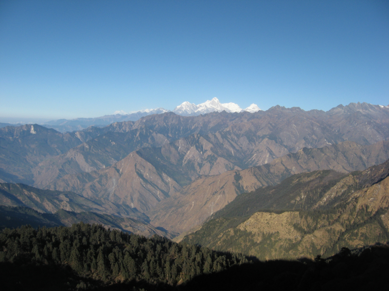 От Татопани к Татопани с видом на Ганеш химал