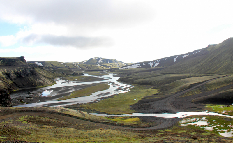 Озера Langisjor и водопад Ófærufoss