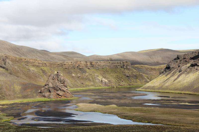 Озера Langisjor и водопад Ófærufoss