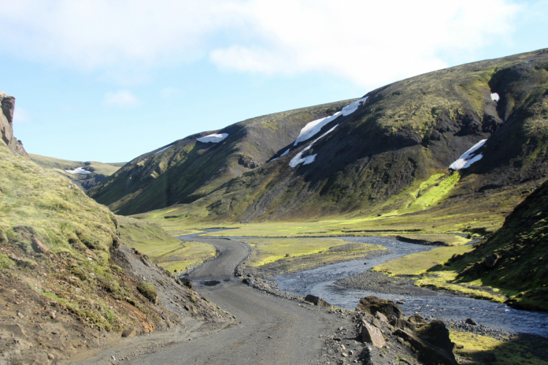 Озера Langisjor и водопад Ófærufoss