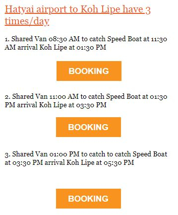 Как доехать/добраться от Бангкока до Ко Липе и обратно