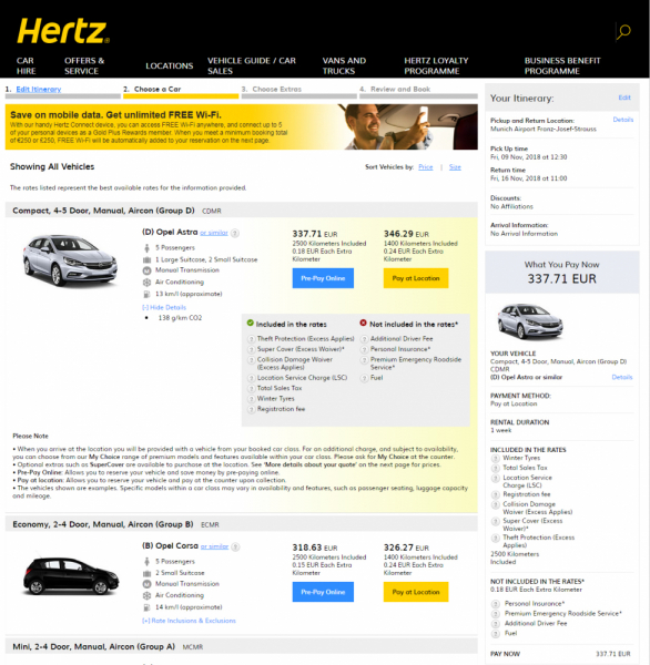 Hertz: скидки, купоны, коды