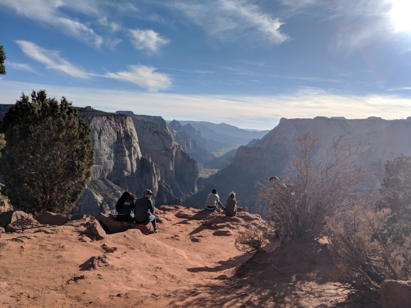 Zion в ноябре. Observation Point trail.