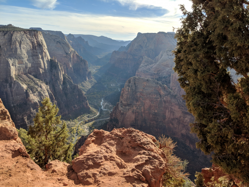 Zion в ноябре. Observation Point trail.