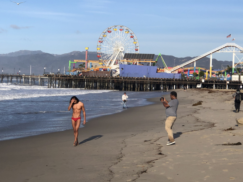 Venice Santa Monica Лос-Анжелес в декабре Venice Santa Monica Лос-Анжелес в декабре