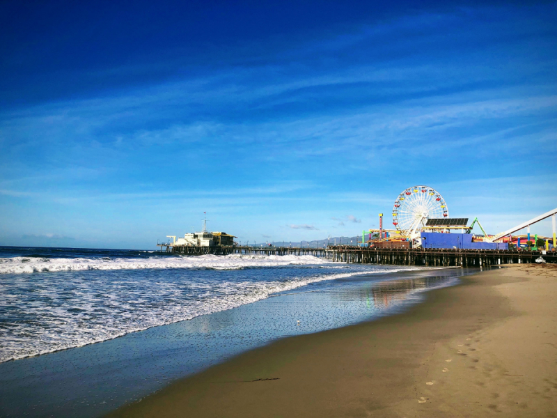 Venice Santa Monica Лос-Анжелес в декабре Venice Santa Monica Лос-Анжелес в декабре