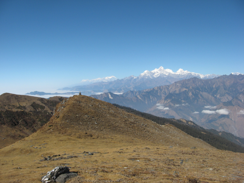От Татопани к Татопани с видом на Ганеш химал