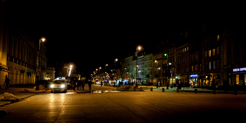 Варшава ночная. Фотоотчёт