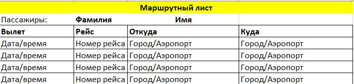 Маршрутный лист и маршруты для получения французской шенгенской визы
